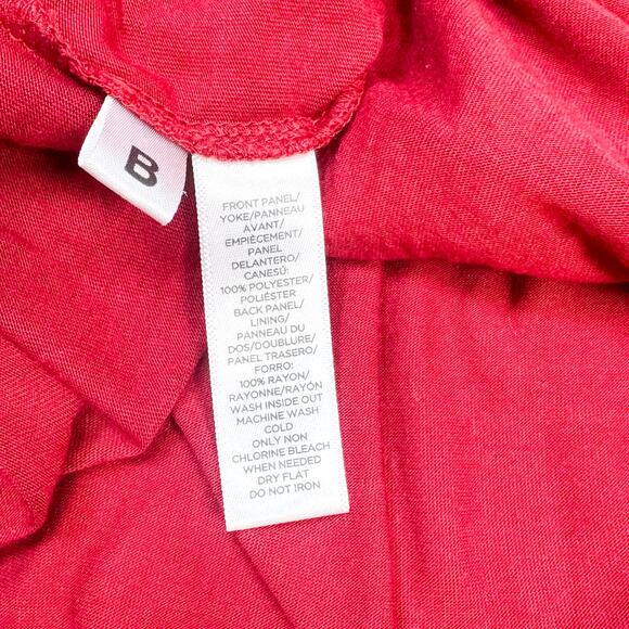 LOFT Red Pleated Sleeveless Blouse - Women's Size XL - Picture 6 of 6